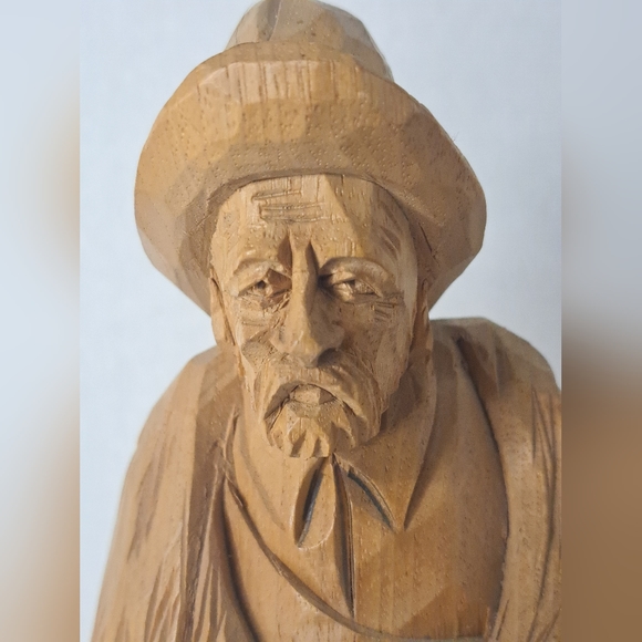 Caron Folk Art Quebec Wood Carving Basswood Vintage 1960s-70s - Picture 8 of 12